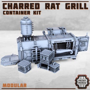 Charred Rat Grill Shipping Container / Proxies / Wargames / 32mm