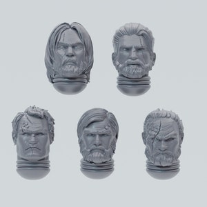 Legendary Hero Heads (10) / Kitbash / Bits