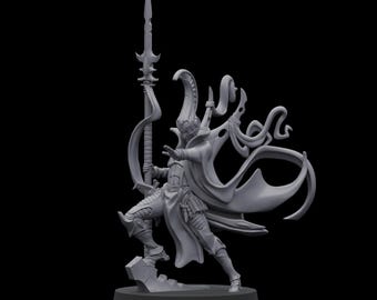 Space Elves Void Shaman, 32mm Tabletop Miniatures, 16K Resin