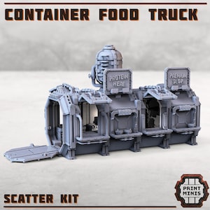 Food Truck Shipping Container / Proxies / Wargames / 32mm