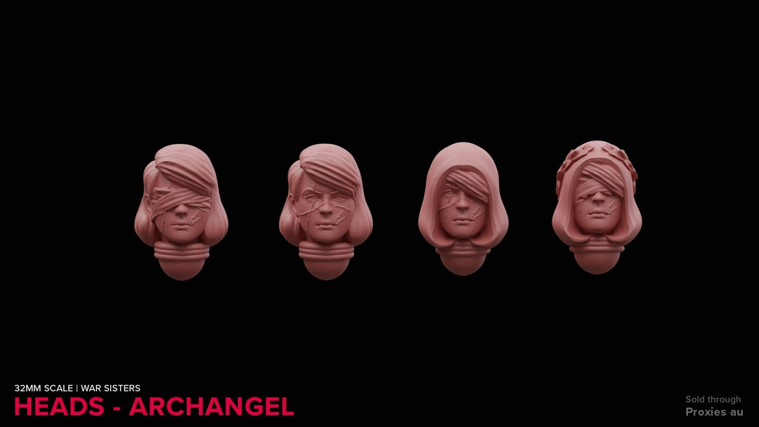 Battle Sister Archangel Heads 10 / Kitbash / Bits Etsy