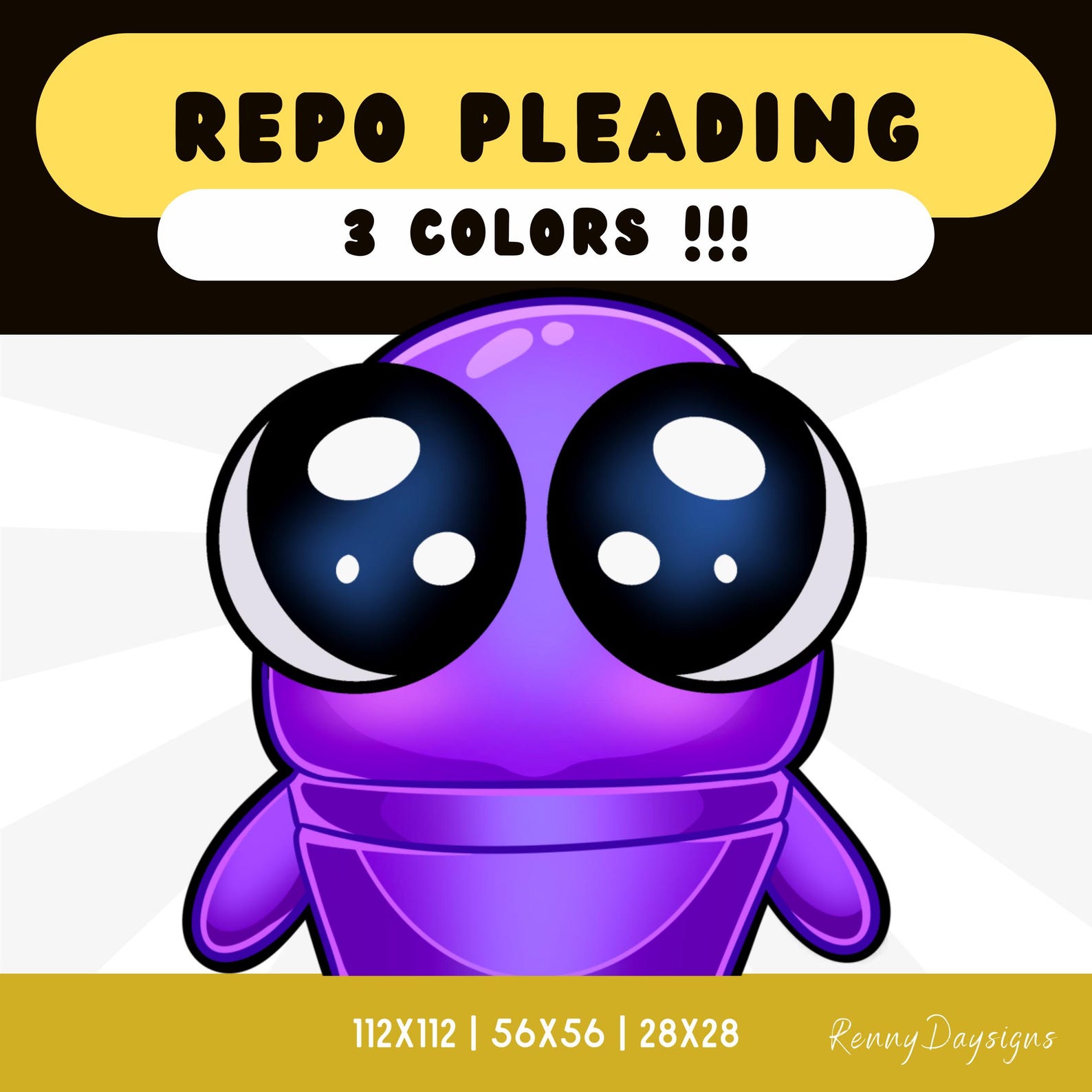 REPO Pleading Emote Set – Cute Shy Blush Alien Emotes for Twitch ...