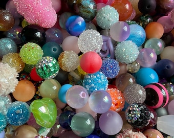 Random Bead Soup, Resin Beads, Bracelet, Necklace, Loose Beads, Jewellery Making, Beaded Pens