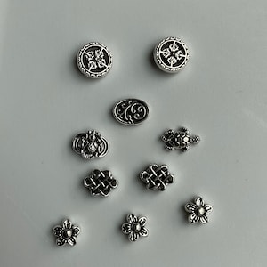 Assorted Alloy Spacers for Bracelet Necklace Keychain Spacers
