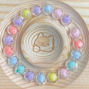 8mm Multicolor Double Layer Beads, Loose Resin Beads, Bracelet, Keychain, Necklace