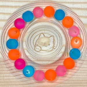 10mm Multicolor Frosted Glass Beads, Glass Beads, Beaded Jewelry, Beads, Bracelet, Necklace, Keychain