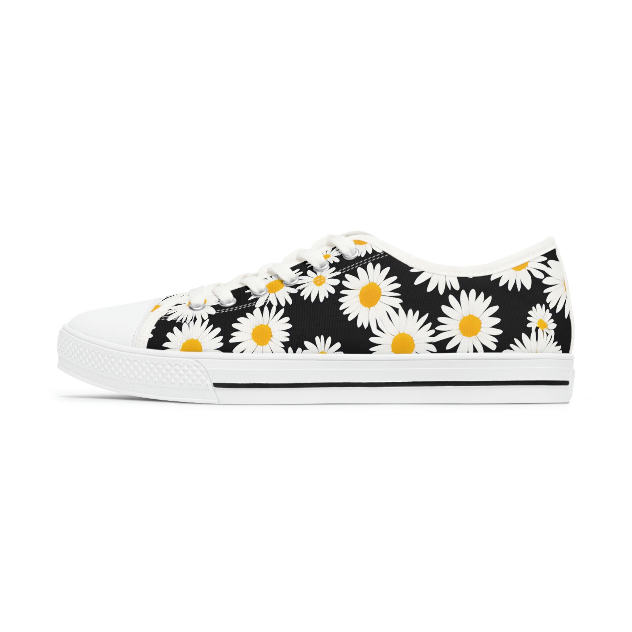 Daisy Print Sneakers low Top Sneakers plant Lover Gifts converse