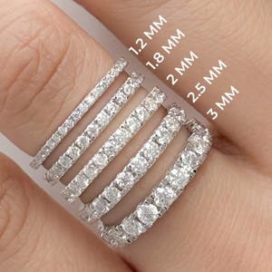 Moissanite Wedding Band for Women 14K Gold Full Eternity Ring Stackable Matching Band Pave Wedding Band Bridal Anniversary Band