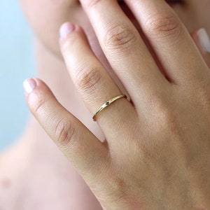 Round Cut Moissanite Diamond Egagement Ring 14K Yellow Gold Prong Accent Wedding Ring Black Round Cut Diamond Anniversary Gift RIng For Girl image 2