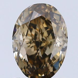 GIA-gecertificeerde 1,28 CT SI1 helderheid ovale diamant natuurlijke mooie donkergeelachtige bruine kleur Een dynamisch cadeau voor je prachtige diamantcollectie