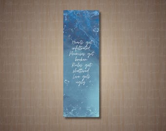 Hässliche Liebe inspiriert Lesezeichen - Romanze - Romanze Lesezeichen - Printable Lesezeichen - Instant Download