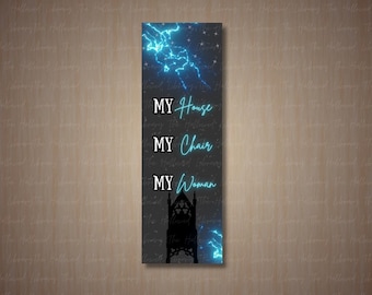 Mein Haus, mein Stuhl, meine Frau Lesezeichen - Lesezeichen Lesezeichen - Drachen Lesezeichen - Romantik Lesezeichen - Printable Lesezeichen - sofortiger Download
