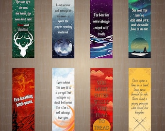 Throne Of Glass Serie inspiriert Lesezeichen - ToG Serie - Celaena Sardothien - Assassine - Printable Download