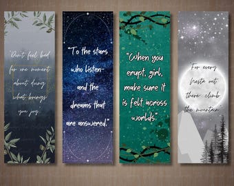 ACOTAR Serie inspiriert Lesezeichen - Acomaf - Acowar - Acosf - Lesezeichen - Fantasie - Printable Lesezeichen - Sofort Download