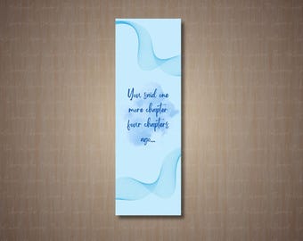 Inspiriertes Lesezeichen mit Buchzitat - Lesezeichen Lesezeichen - Blaues Lesezeichen - Printable Lesezeichen - Instant Download