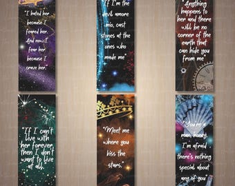 Never After inspiriert Lesezeichen - vernarbt - gekreuzt - verdreht - verdreht - elend - verhext - Digital Druckbare Lesezeichen - Sofort Download