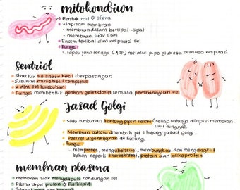 Nota Komponen Sel - Formulaire de biologie 4