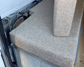 Custom Camper cushions DIY van build custom cushions Cushion covers with optional added foam RV Dinette Cushions Truck Camper Conversion