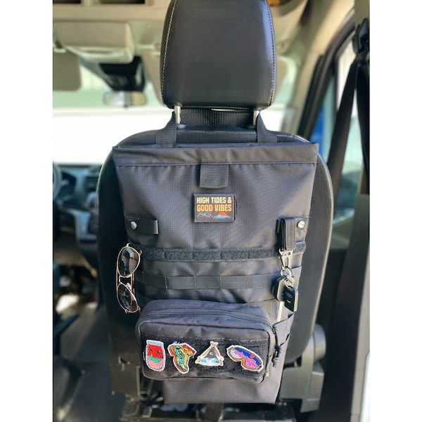 Bolsa trasera del asiento para almacenamiento de basura o lavandería Bolsa para Camper Van Bolsa con correas MOLLE bolsa de accesorios para autocaravana bolsa para exteriores bolsa de senderismo bolsa de camping