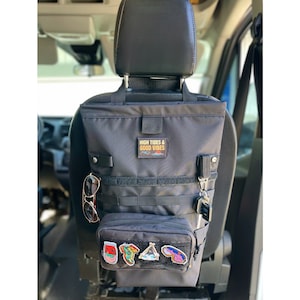 Seatback bag for gear and storage hiking bag campervan accessory vanlife van storage road trip vehicle organizer van conversion gift
