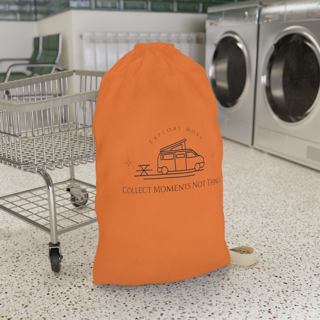 Camper Laundry Bag, Collect Moments Not Things Orange Laundry Bag, Van