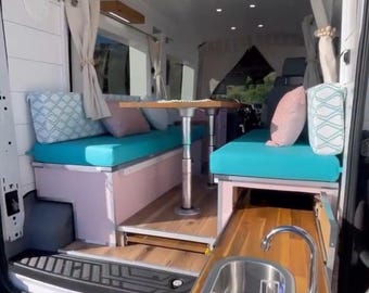 Van Conversion Cushions DIY Van build Custom campervan cushions rv cushions dinette cushions camp life campervan gift van life build