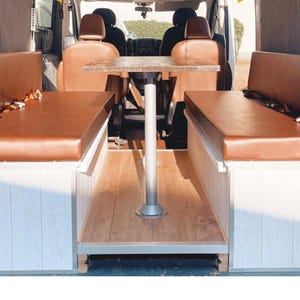 Camper cushions leatherette cushion cover camper van conversion camper bed custom van build cushions Rv Replacement Cushions van build