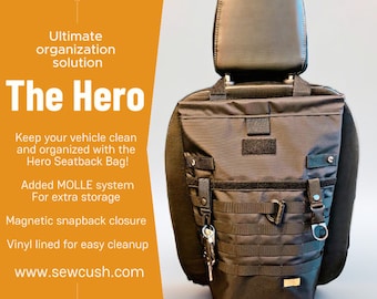 Seatback bag for gear and storage hiking bag campervan campervan accessory van storage road trip vehicle organizer van life gift #vanlife