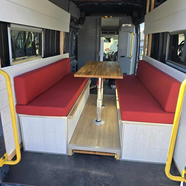 Custom Camper cushions DIY van build custom cushions Cushion covers with optional added foam RV Dinette Cushions Truck Camper Conversion