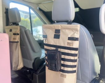 Camping Car Storage Bag | Seat Back Organizer for Van RV SUV | Travel Gear Storage for Road Trips