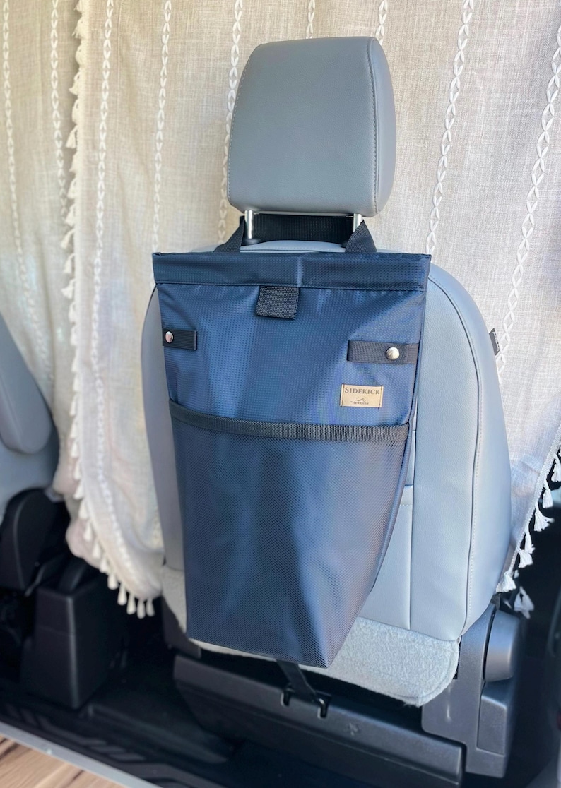 Trash Bag Seat back storage bag campervan accessories van trash bag van laundry bag truck storage van conversion gift Navy