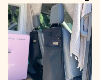 Road Trip Organizer for Families | Seat Back Storage for Snacks Gear and Travel Essentials