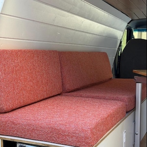 Camper cushions RV Cushions DIY van build Cushions truck Camper Conversion Van life gear campervan essentials Camper renovation RV Dinette