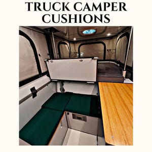 Camper cushions RV Cushions DIY van build Cushions truck Camper Conversion Van life gear campervan essentials Camper renovation RV Dinette