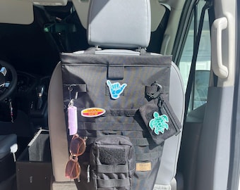 Car Laundry Bag for Road Trips | Seat Back Organizer for Dirty Clothes | Travel Storage for SUV Van RV