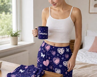 Designmall för personlig mugg och pyjamasbyxor (digital nedladdning)