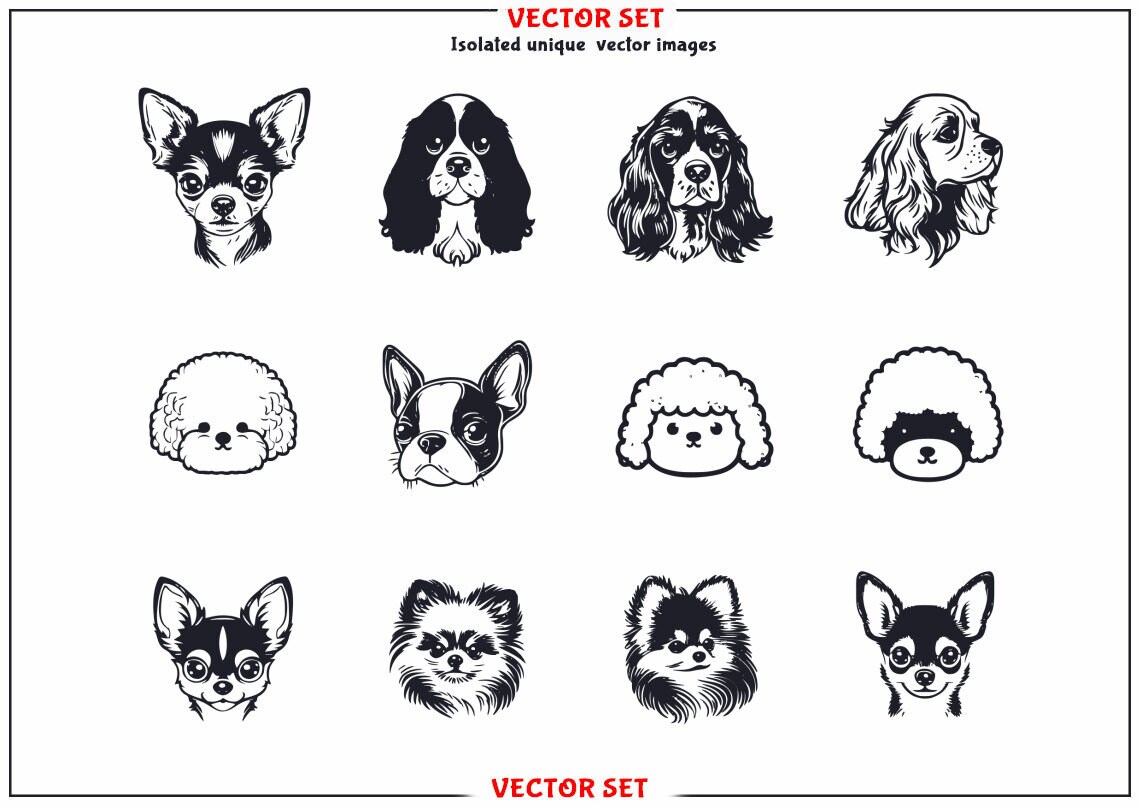 Dog Head Svg and Png, Dog Head Cut File, Dog Head Svg Bundle, Dog Head Printables, Dog Head