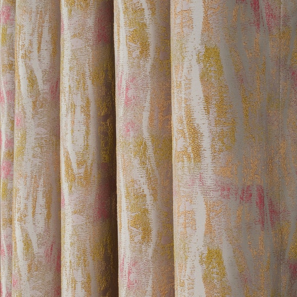 Jacquard Luxury Curtains, Grommet Living Room Curtains, Modern Custom Bedroom Curtains, Jacquard Rod Pocket Curtains, Drapery Panels