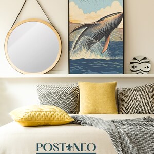 PRINTABLE Artwork of Breaching Whale, Hawaiian Humpback Whale, Hawaii ...