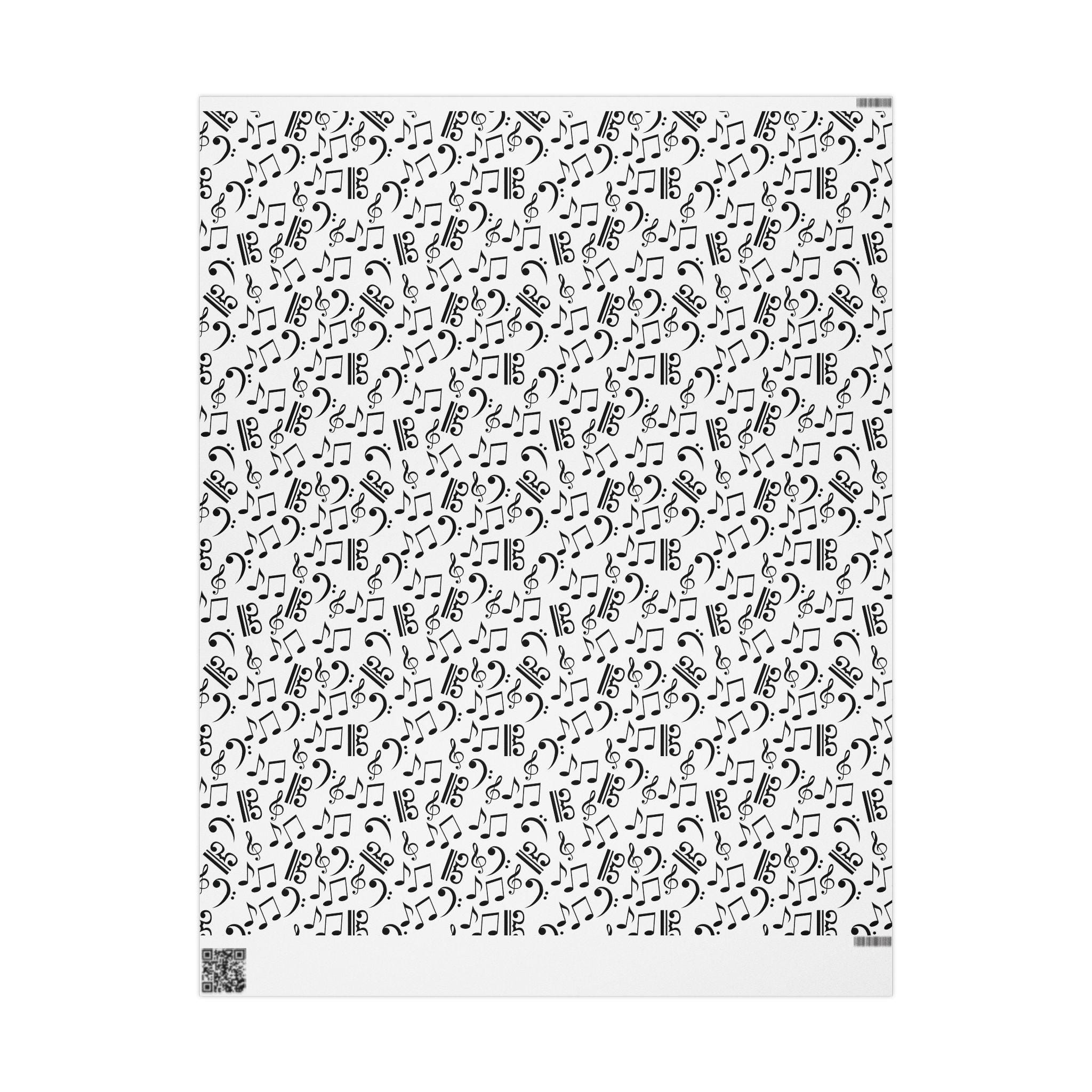 Music Notes Wrapping Paper: Elegant Gift Wrap for Musicians - Etsy