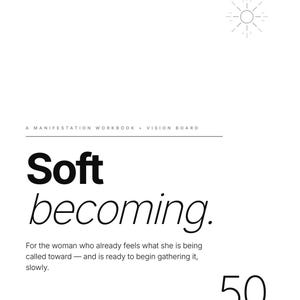 Minimalist Manifestation Workbook, 46 Page Vision Board PDF, Editorial 369 Method Affirmations, Quiet Luxury Soft Becoming