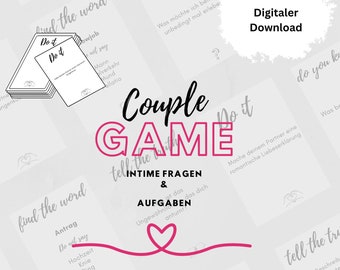 120 Couples Cards | Couple Games | Intimate Tasks & Questions | Relationship | Anniversary | Date Night Game | Valentine's Day Games | printing