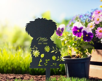 Maltipoo Metal Stake – Custom Dog Memorial for Yard or Garden