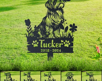 Custom Dog Metal Stake – Outdoor Pet Memorial Garden