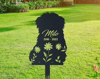 Havanese Metal Stake – Custom Dog Memorial for Yard or Garden