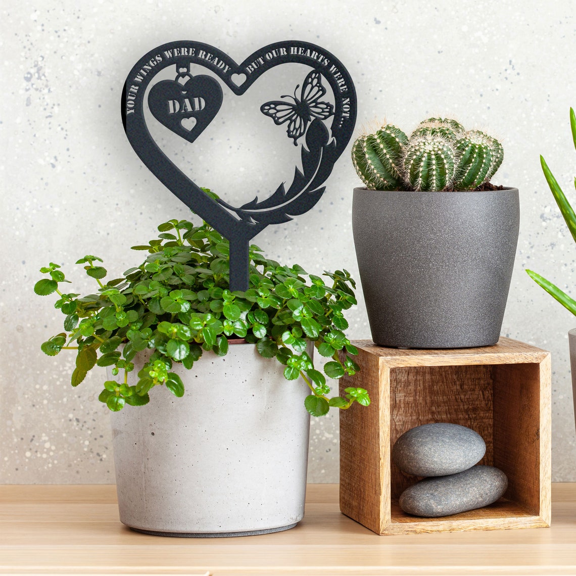 Personalized Metal Garden Stake for Parents, Durable Memorial Marker ...