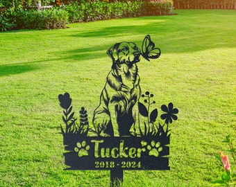 Custom Anatolian Shepherd Metal Stake – Outdoor Pet Memorial Garden