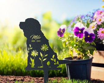 Cavalier Metal Stake – Custom Dog Memorial for Yard or Garden