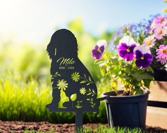 Cocker Spaniel Metal Stake – Custom Dog Memorial for Yard or Garden