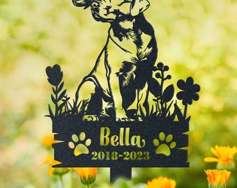 Custom Labrador Metal Stake – Outdoor Pet Memorial Garden